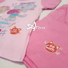 Pigiama Pilou e Milady 44 Gatti bambina Rosa Chiaro