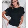 Jadea maglia viscosa con bordo manica effetto seta 4162