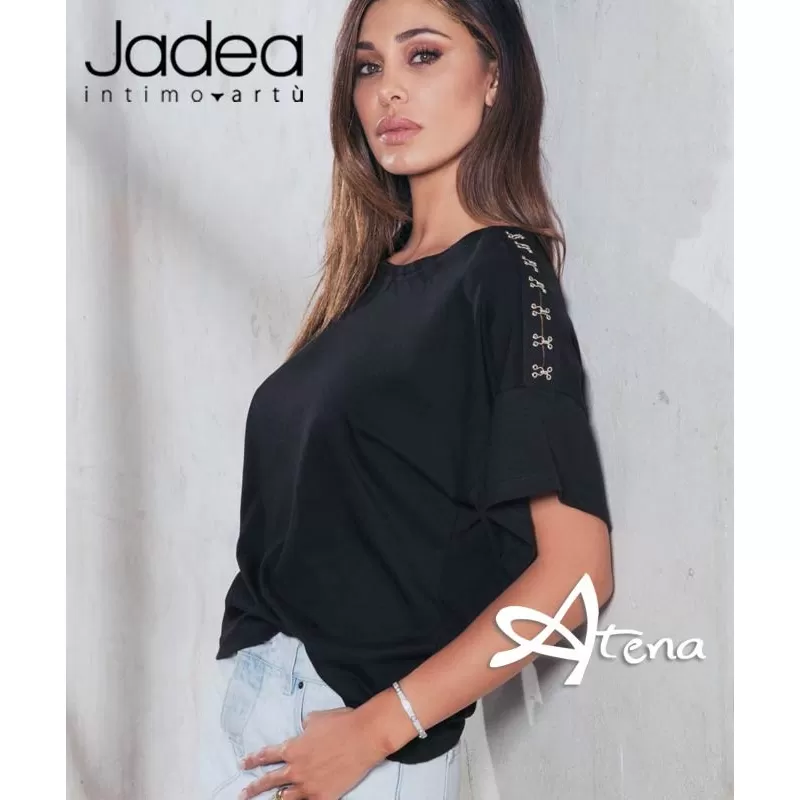 Jadea maglia cotone con spalla con ganci ed occhielli 4164