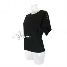 Jadea maglia cotone con spalla con ganci ed occhielli 4164
