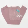 Pigiama donna rosa Infiore VAT 462 jersey stampato cuoricini e pizzo