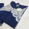 Pigiama made in Italy Top spalla larga e short in viscosa blue 8759 Andra Lingerie