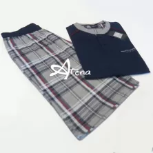 Pigiama da uomo Enrico Coveri corto pantalone tartan EP9133