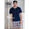 Pigiama da uomo Enrico Coveri corto pantalone tartan EP9133