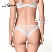 Lormar Slip brasiliana intimo Saten mutanda bianca