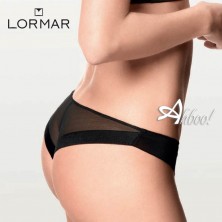 Lormar Slip brasiliana intimo Saten mutanda nera
