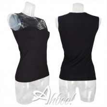 Maglia donna sottogiacca taglio cuore con paillettes Antonella 64054