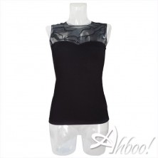 Maglia donna sottogiacca taglio cuore con paillettes Antonella 64054