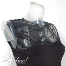 Maglia donna sottogiacca taglio cuore con paillettes Antonella 64054