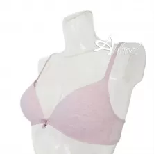 reggiseno a triangolo in cotone biologico 1458 SièLei rosa melange
