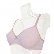 SièLei reggiseno senza ferretto semi imbottito in cotone biologico 1452 intimo rosa
