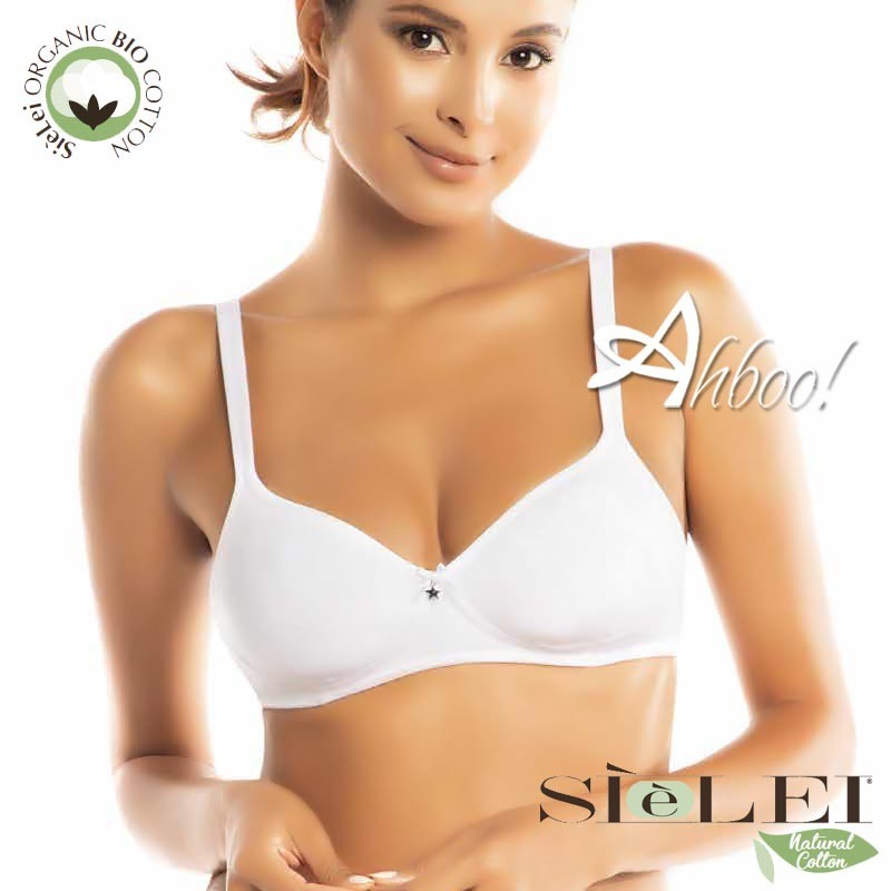 SièLei reggiseno senza ferretto semi imbottito in cotone biologico 1452
