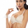 SièLei reggiseno senza ferretto semi imbottito in cotone biologico 1452 ecru melange