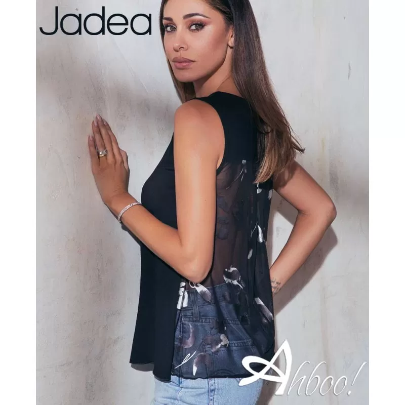 Jadea maglia viscosa con schiena chiffon 4161 sottogiacca