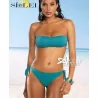 Costume da bagno donna a fascia Glitter su base nera SièLei mare GL85