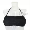 Costume da bagno donna a fascia Glitter su base nera SièLei mare GL85