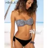 Bikini a fascia animalier costume mare donna scollo a V SièLei NI55/NI62