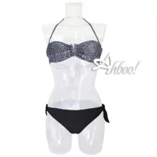 Bikini a fascia animalier costume mare donna scollo a V SièLei NI55/NI62