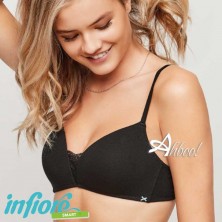 Reggiseno triangolo senza ferretto Samba Infiore 856 scollo in pizzo