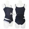 Jadea canottiera + slip gessato blu 4126