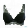 Bralette imbottita nera in pizzo 3004