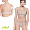 completino intimo cotone grigio con triangolo infiore disco e retro reggiseno