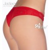 Jadea mutanda brasiliana Christmas intimo con tulle e stelle oro 6006