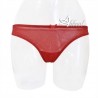 Jadea intimo rosso slip brasiliana rossa lurex con tulle 6078