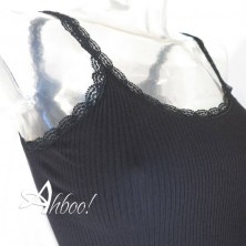 MagicDream canottiera da donna con balzina in cotone costina 7899 dettaglio