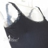 MagicDream canottiera da donna con balzina in cotone costina 7899 dettaglio