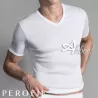 Perofil collo V maglietta intima da uomo filo di scozia