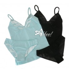 completino intimo donna tiffany e nero effetto raso MagicDream 8170