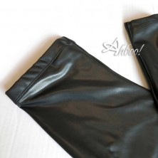 Leggings donna neri in ecopelle opaca 30421 LoveAndBra