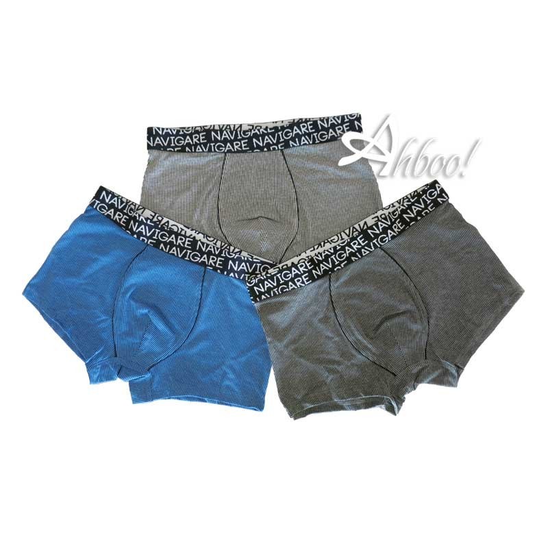 mutande tri-pack boxer uomo Navigare micro-rigato elastico scritto B2932Z