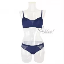 Reggiseno Triangolo + slip brasiliana mutanda Infiore scritte lurex Mar1969