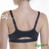 Reggiseno sportivo Brassiere nera smoke incrociata sportiva Fenice Lepel Play