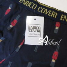 Boxer uomo Enrico Coveri intimo EB1702 Schiaccianoci Rosso o Blu - mutande