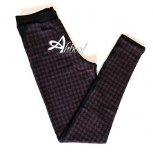 Jadea leggings cotone jacquard vichy 4282 bordeaux