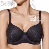 reggiseno a balconcino Norma Selene con coppe in tulle striato Coppa C