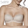 Selene reggiseno senza spalline Esmeralda con inserti tulle COPPA C