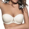 Selene intimo reggiseno a fascia sposa Esmeralda con inserti tulle COPPA C