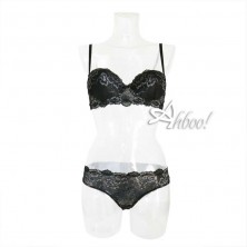 Jadea completino intimo reggiseno a balconcino + slip pizzo bicolore 4249