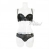 Jadea completino intimo reggiseno a balconcino + slip pizzo bicolore 4249