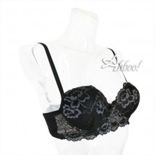Jadea completino intimo reggiseno a balconcino + slip pizzo bicolore 4249