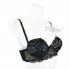 Jadea completino intimo reggiseno a balconcino + slip pizzo bicolore 4249