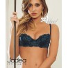 Jadea completino intimo reggiseno a balconcino + slip pizzo bicolore 4249