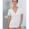 Maglia intima lana e cotone con incrocio Trevi maglietta intima donna