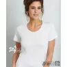 Maglietta intima donna in cotone felpato mezza manica Trevi