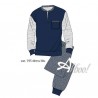 Pigiama uomo invernale Bip Bip serafino profilo micro-tartan Bip Bip 6429 caldo cotone