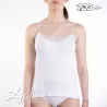 Canottiera intima donna a spalla stretta FDB 91 con macrame'